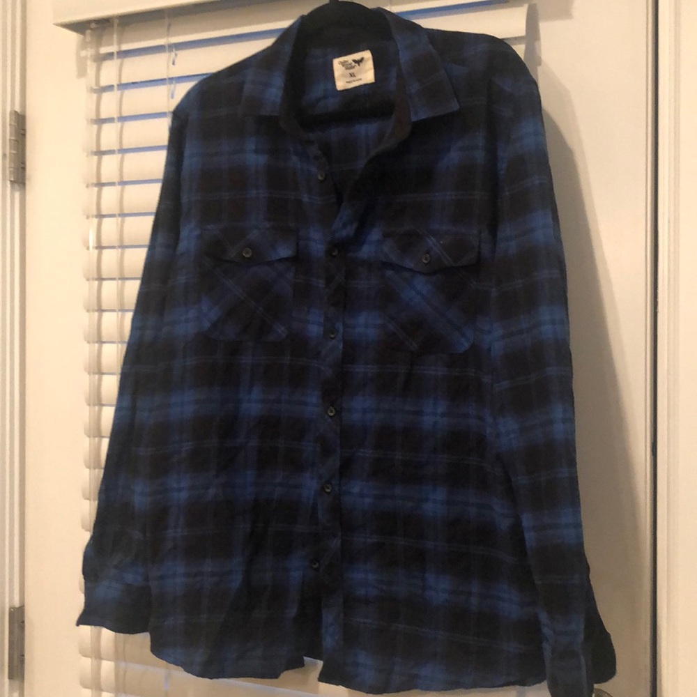Plaid button up, new